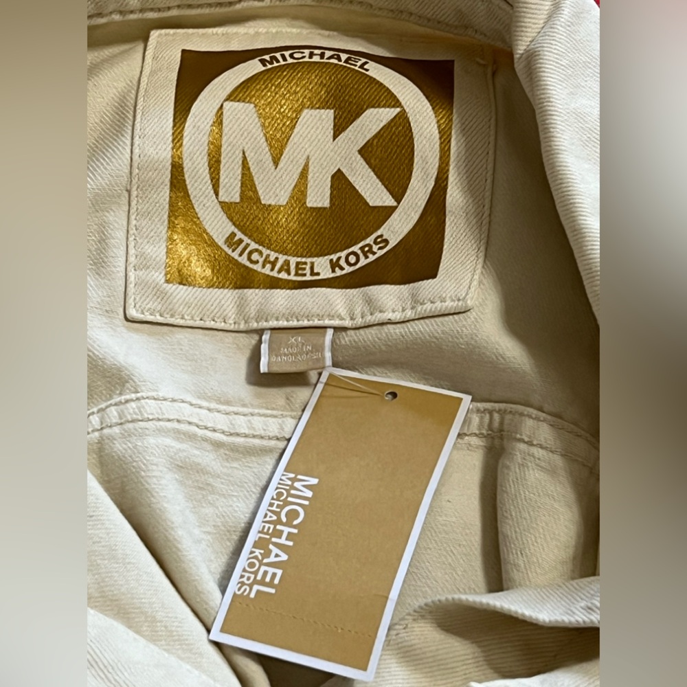 Michael Kors Bone Colored Cotton Trench Coat - Picture 4 of 6